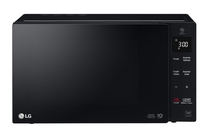 Front view of MS4236DB, a 42L compact microwave with smart inverter microwave oven technology and defrosting feature.