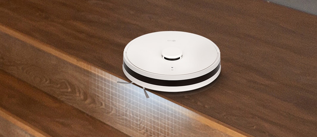 Robot vacuum sensor detects and avoids falling off the stairs.	