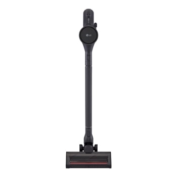 LG a9l-titan vacuum with included accessories: various nozzles, tools, mop pads, extension hose, and extra battery