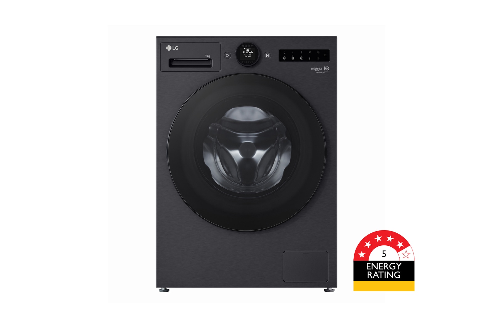 Front view of 10kg Series 10 Front Load Washer - ezDispense WX10-1410MB