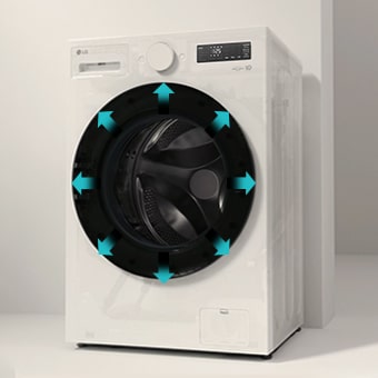 It shows a wider interior of the washing machine