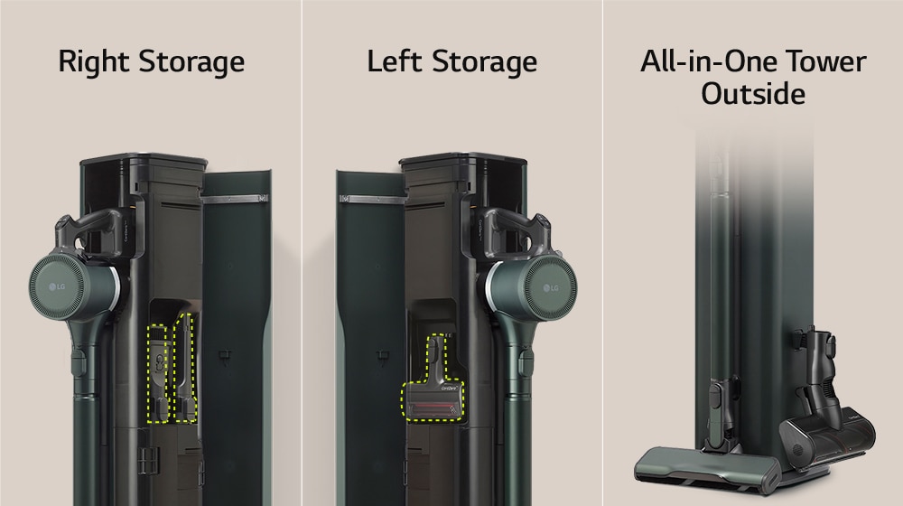 Empty, store and charge in one place