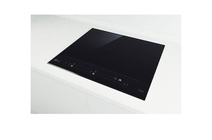 LG 60cm Induction Cooktop, 4 Cook Zones, 2 Flexi, BCI607B4BG