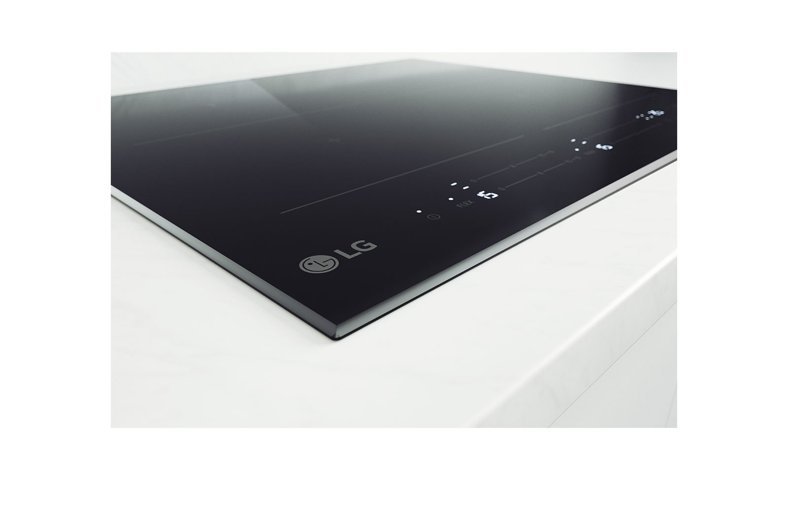 LG 60cm Induction Cooktop, 4 Cook Zones, 2 Flexi, BCI607B4BG