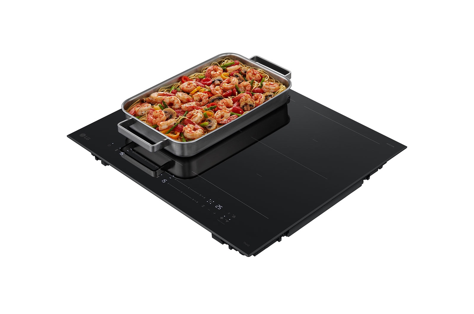 LG 60cm Induction Cooktop, 4 Cook Zones, 2 Flexi, BCI607B4BG