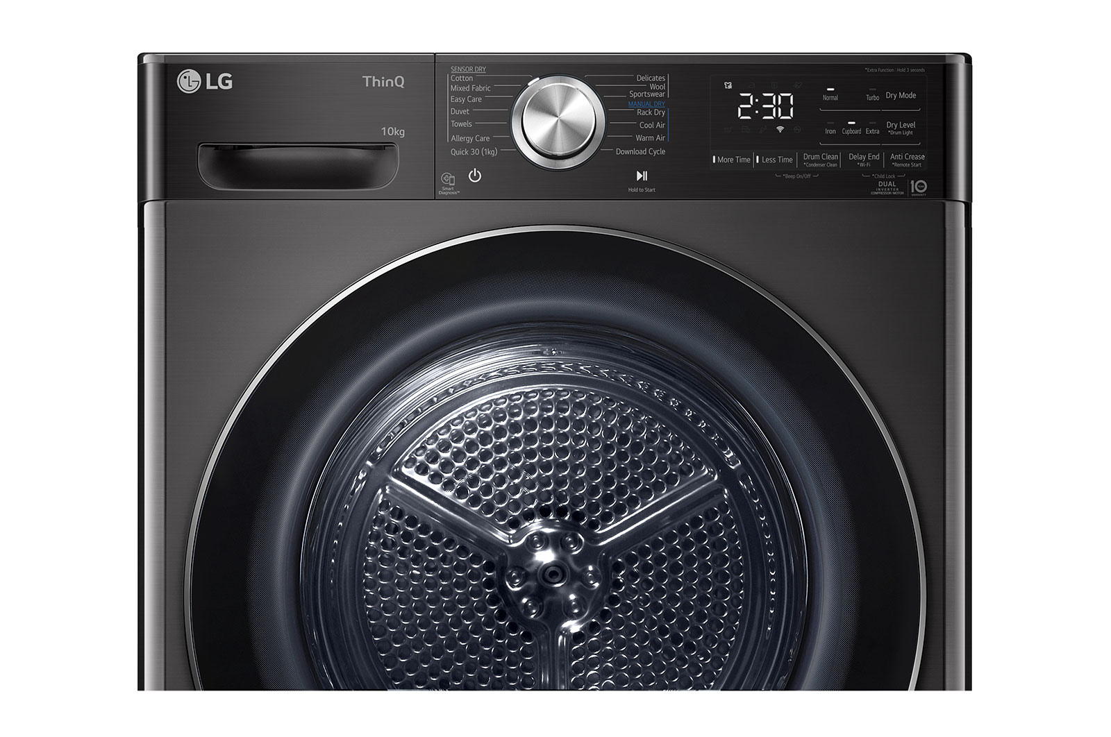 LG 10kg Series 10 Heat Pump Dryer with Auto Cleaning Condenser, DVH10-10B