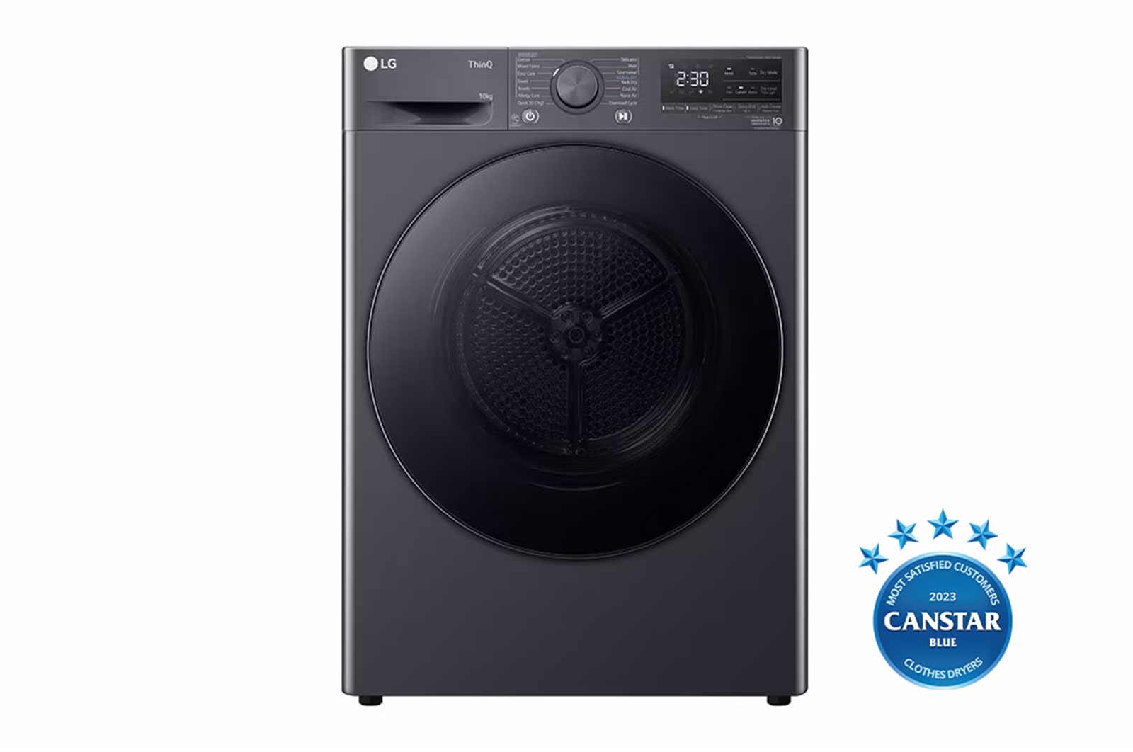 LG 10kg Series 5 Heat Pump Dryer with Auto Cleaning Condenser - Grey Finish, DVH5-10G