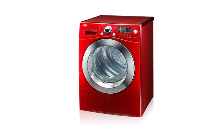 LG 8kg Condensing Dryer in Candy Apple Red finish with Sensor Dry, TD-C809E