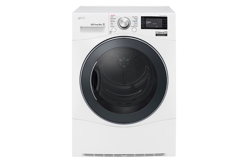 Front view of 9kg Centum™ Heat Pump Dryer with Inverter Control TD-H901MW