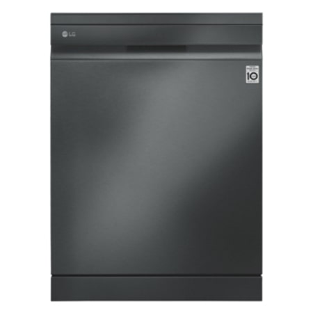 Front view image of a quiet XD3A15MB dishwasher with QuadWash, featuring a 15 place setting capacity.