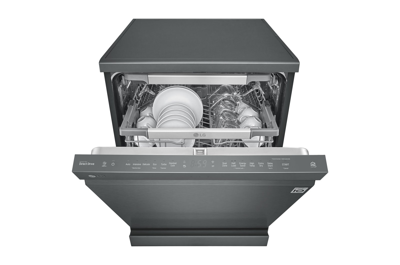 LG 15 Place QuadWash® Dishwasher in Matte Black Finish - Free Standing XD3A15MB, XD3A15MB