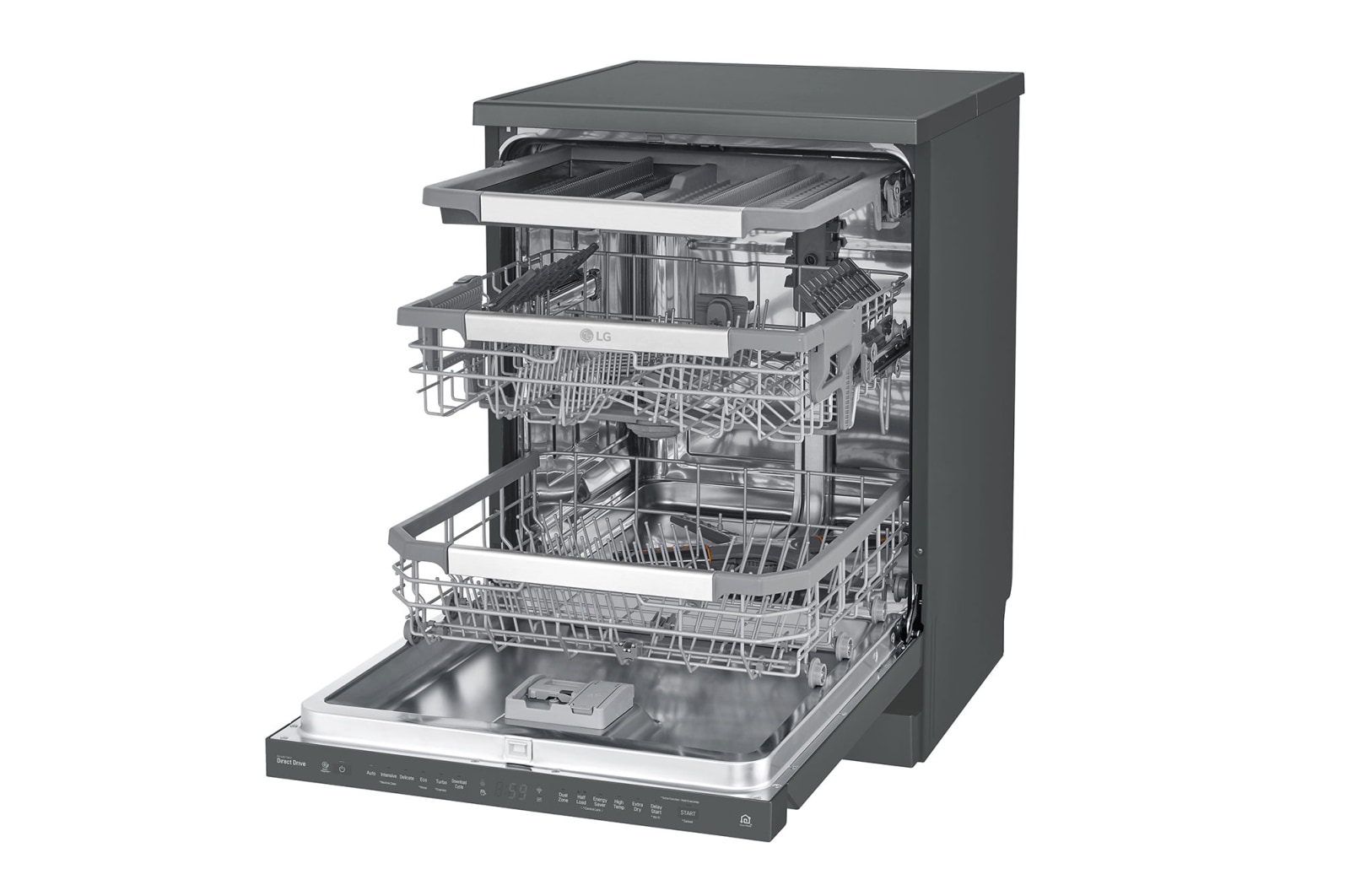 LG 15 Place QuadWash® Dishwasher in Matte Black Finish - Free Standing XD3A15MB, XD3A15MB