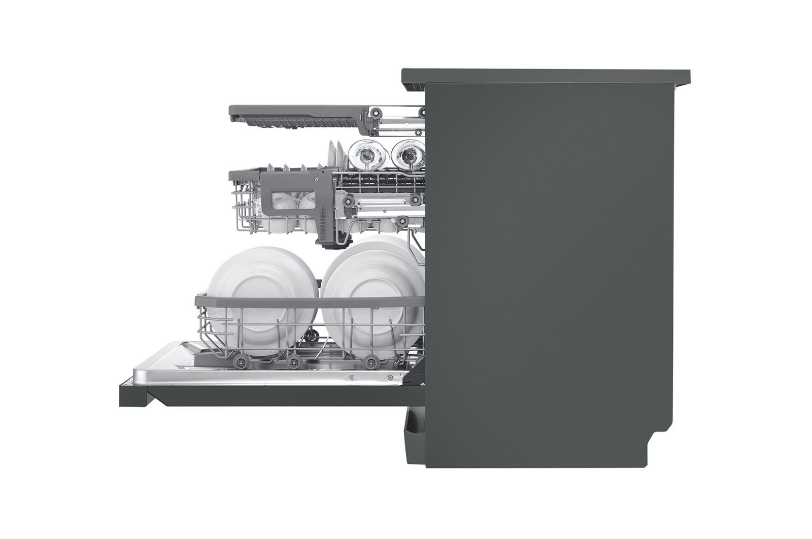 LG 15 Place QuadWash® Dishwasher in Matte Black Finish - Free Standing XD3A15MB, XD3A15MB