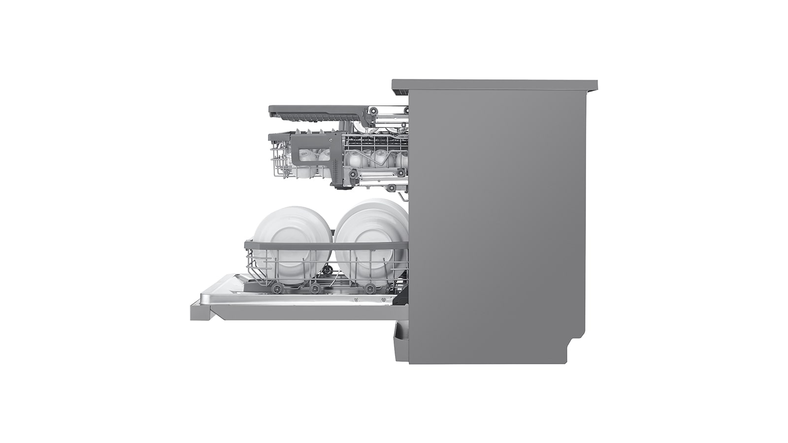 LG 15 Place QuadWash® Dishwasher with Auto Open Dry in Noble Steel Finish - Free Standing, XD3A15NS