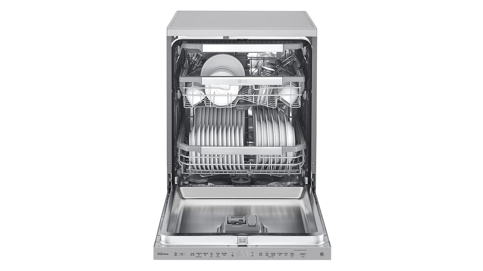 LG 15 Place QuadWash® Dishwasher with Auto Open Dry in Noble Steel Finish - Free Standing, XD3A15NS