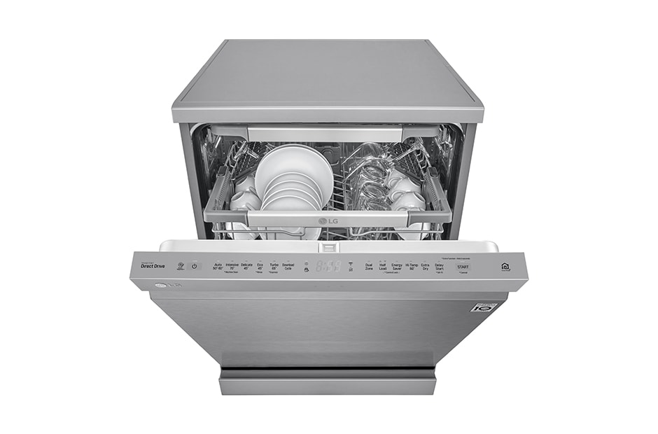 LG 15 Place QuadWash® Dishwasher with Auto Open Dry in Noble Steel Finish - Free Standing, XD3A15NS