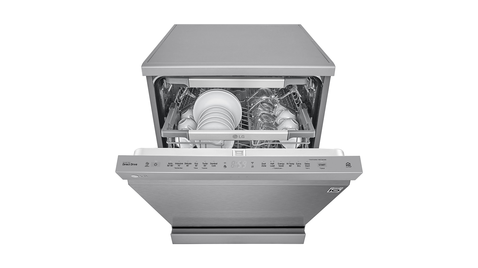 LG 15 Place QuadWash® Dishwasher with Auto Open Dry in Noble Steel Finish - Free Standing, XD3A15NS