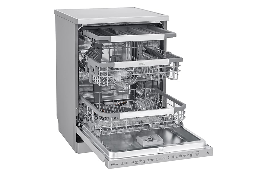 LG 15 Place QuadWash® Dishwasher with Auto Open Dry in Noble Steel Finish - Free Standing, XD3A15NS