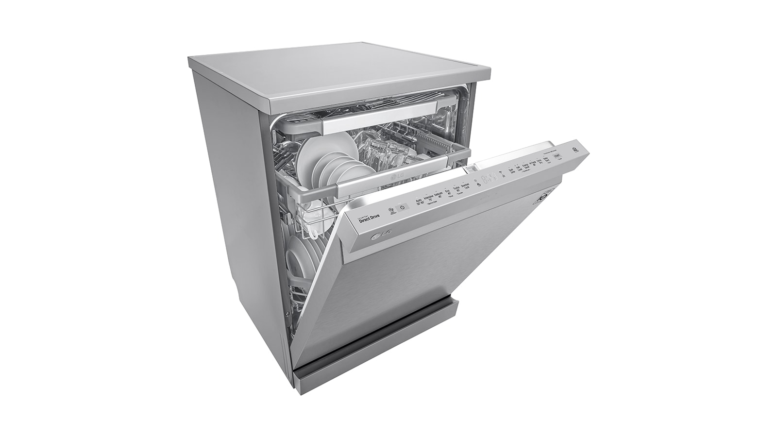 LG 15 Place QuadWash® Dishwasher with Auto Open Dry in Noble Steel Finish - Free Standing, XD3A15NS