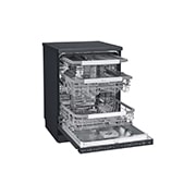 LG 15 Place QuadWash® Dishwasher with Auto Open Dry in Matte Black Finish with TrueSteam™ - Free Standing, XD3A25MB