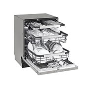 LG 15 Place QuadWash® Dishwasher with Auto Open Dry in Platinum Steel Finish with TrueSteam™ - Built-Under, XD3A25UPS