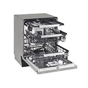 LG 15 Place QuadWash® Dishwasher with Auto Open Dry in Platinum Steel Finish with TrueSteam™ - Built-Under, XD3A25UPS