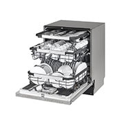 LG 15 Place QuadWash® Dishwasher with Auto Open Dry in Platinum Steel Finish with TrueSteam™ - Built-Under, XD3A25UPS