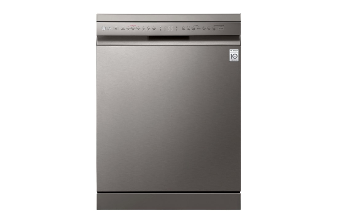 LG 14 Place QuadWash® Dishwasher in Platinum Steel Finish with TrueSteam™ - Free Standing, XD4B24PS