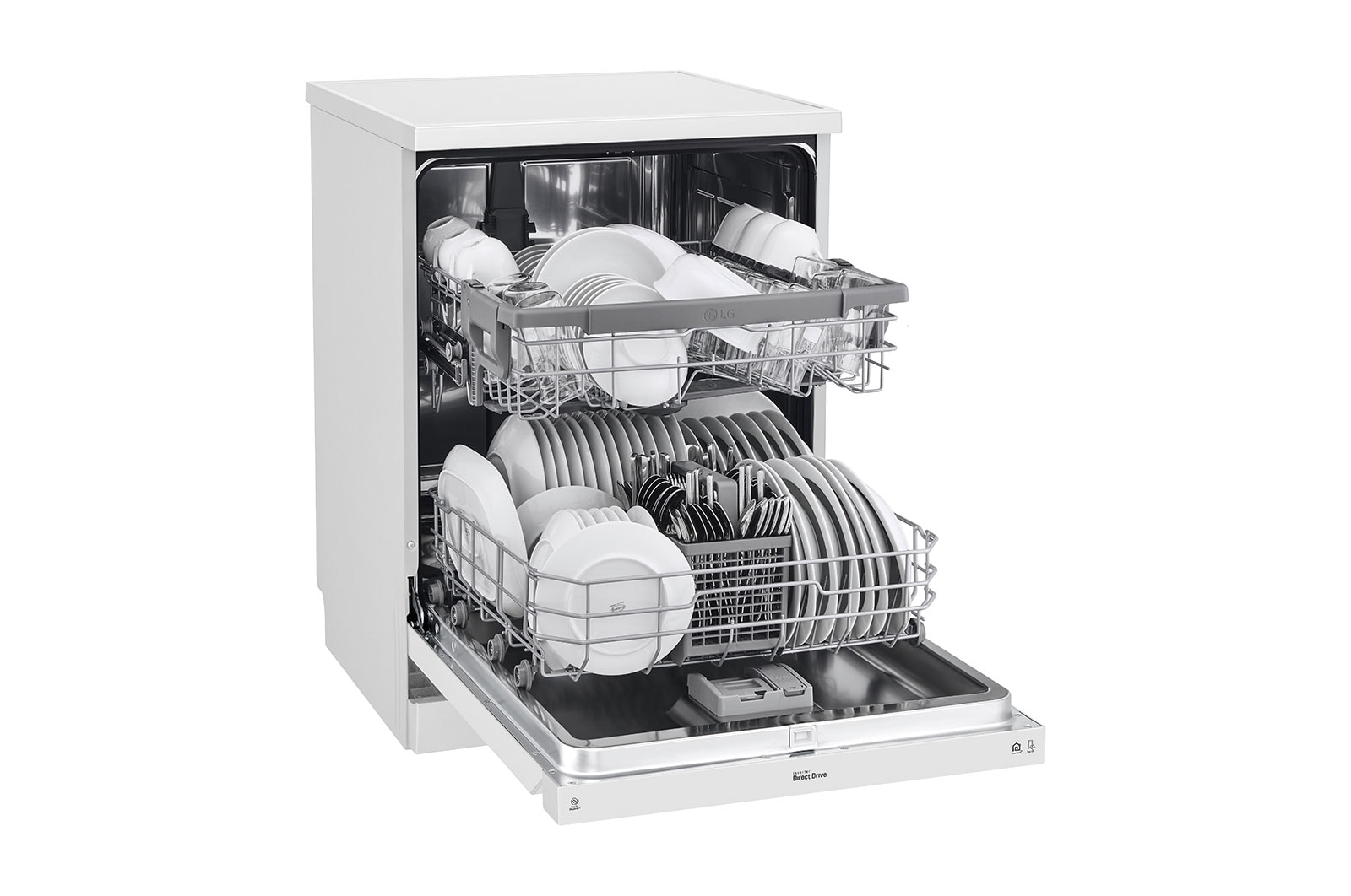 LG 14 Place QuadWash<sup>®</sup> Dishwasher in White Finish - Free Standing, XD5B14WH