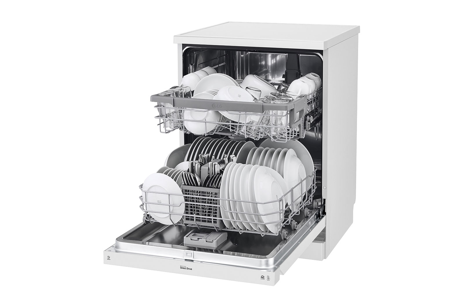 LG 14 Place QuadWash<sup>®</sup> Dishwasher in White Finish - Free Standing, XD5B14WH