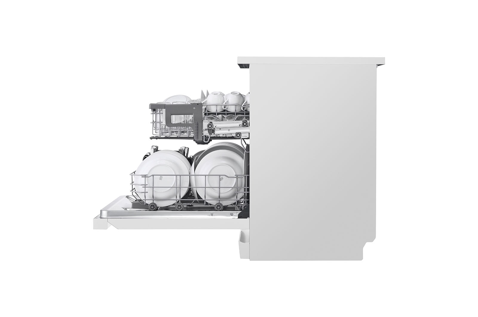 LG 14 Place QuadWash<sup>®</sup> Dishwasher in White Finish - Free Standing, XD5B14WH