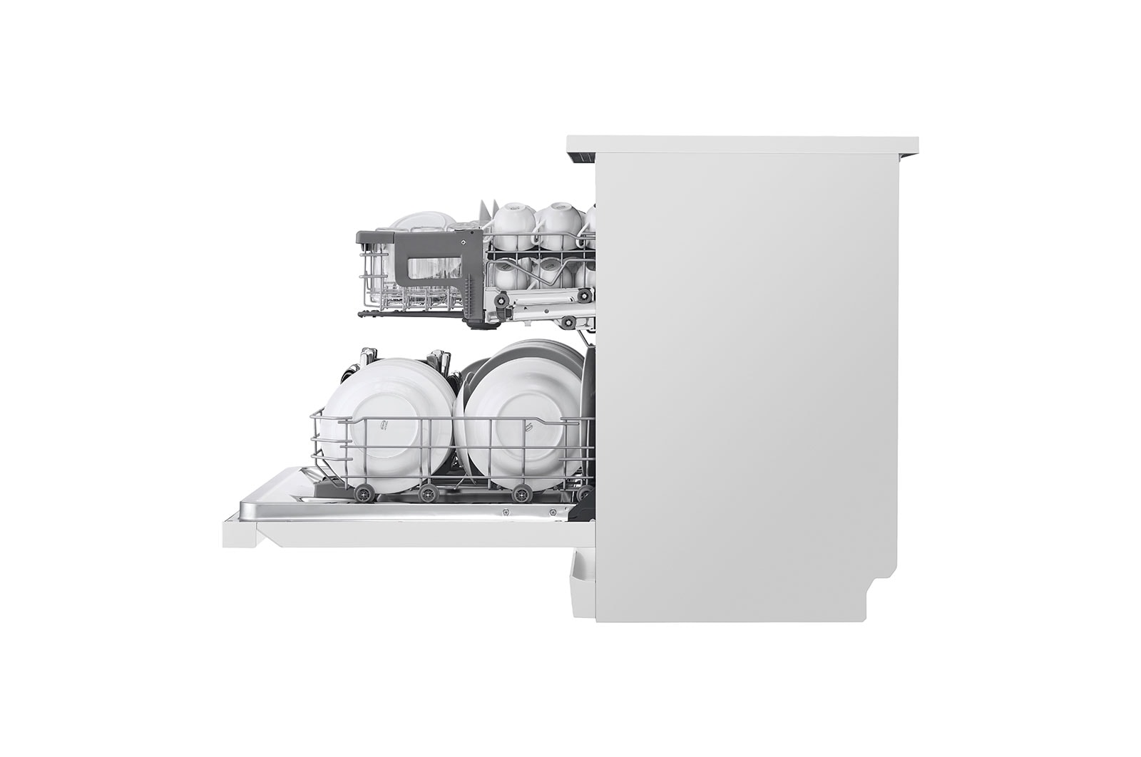 LG 14 Place QuadWash<sup>®</sup> Dishwasher in White Finish - Free Standing, XD5B14WH