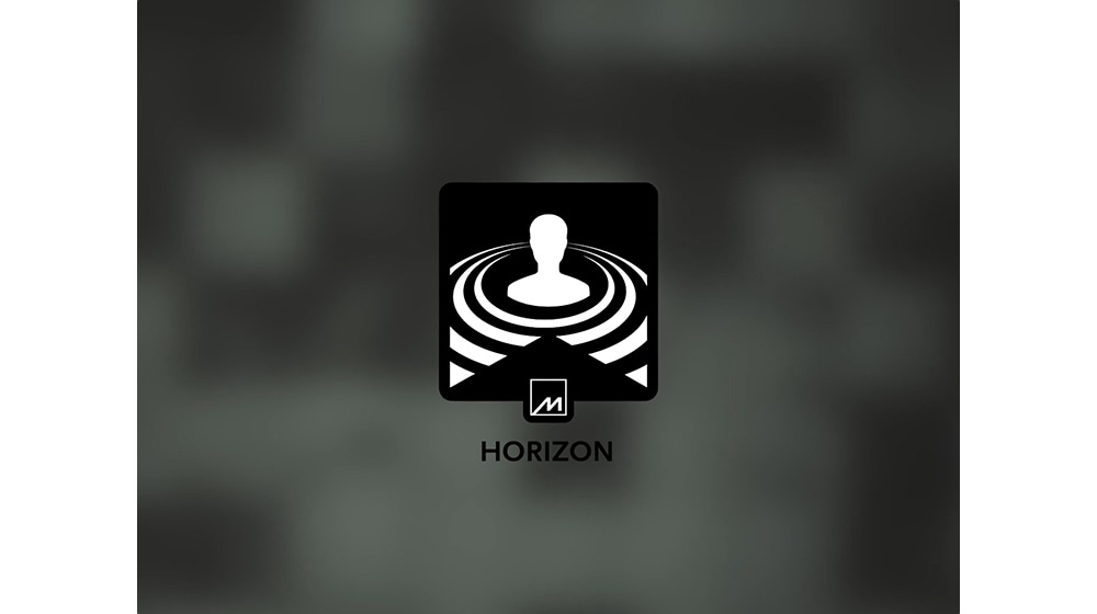 Meridian's Horizon infographic is visible, and the infographic is shaped like a sound waves wrapped around a person.