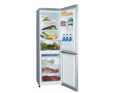 LG 306L Bottom Mount Refrigerator with Anti Fingerprint Stainless Finish , GB-306NP