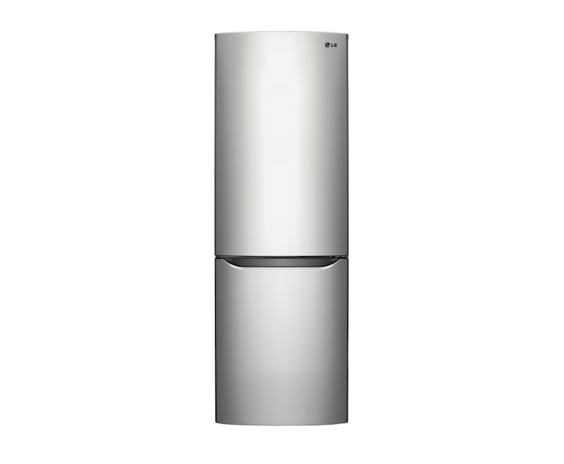 Front view of 306L Bottom Mount Refrigerator with Anti Fingerprint Stainless Finish GB-306NP