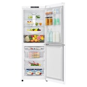 LG 310L Anti-fingerprint White Bottom Mount Fridge, GB-310RWL