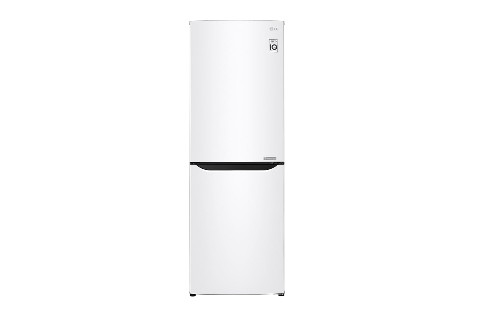 LG 310L Anti-fingerprint White Bottom Mount Fridge, GB-310RWL