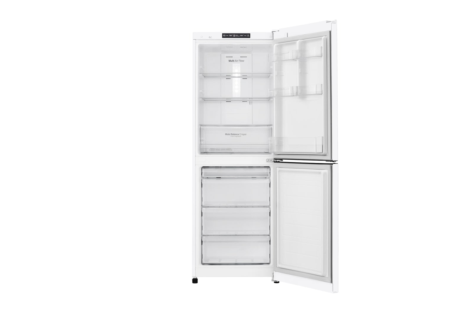 LG 310L Anti-fingerprint White Bottom Mount Fridge, GB-310RWL