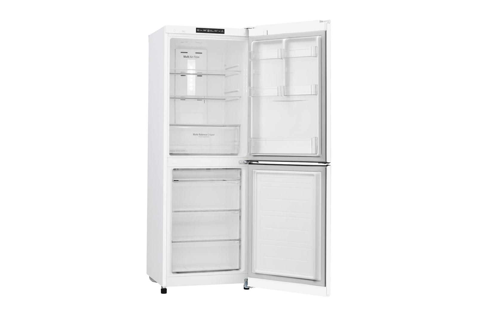 LG 310L Anti-fingerprint White Bottom Mount Fridge, GB-310RWL