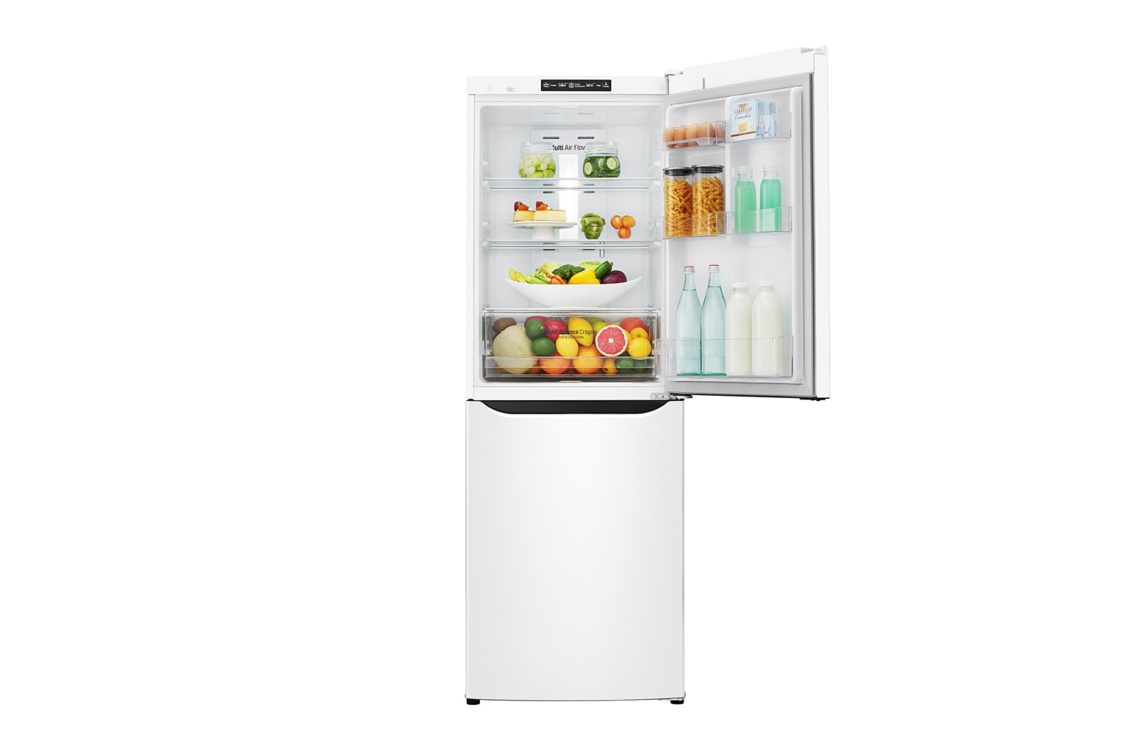 LG 310L Anti-fingerprint White Bottom Mount Fridge, GB-310RWL