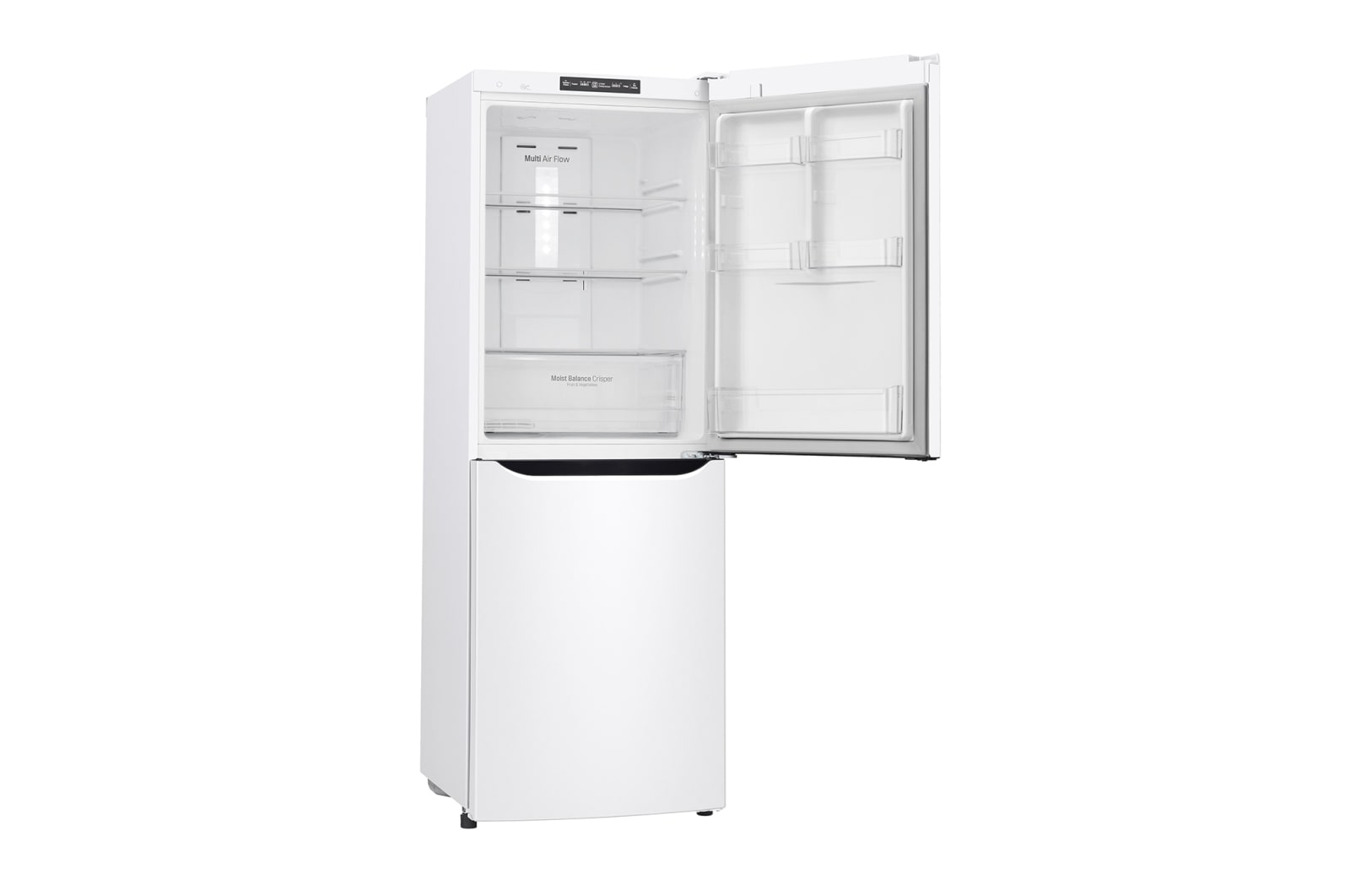 LG 310L Anti-fingerprint White Bottom Mount Fridge, GB-310RWL