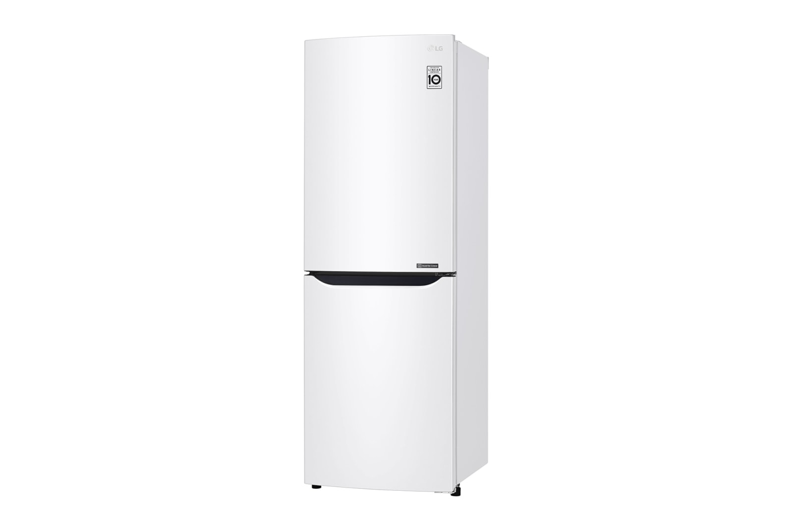 LG 310L Anti-fingerprint White Bottom Mount Fridge, GB-310RWL