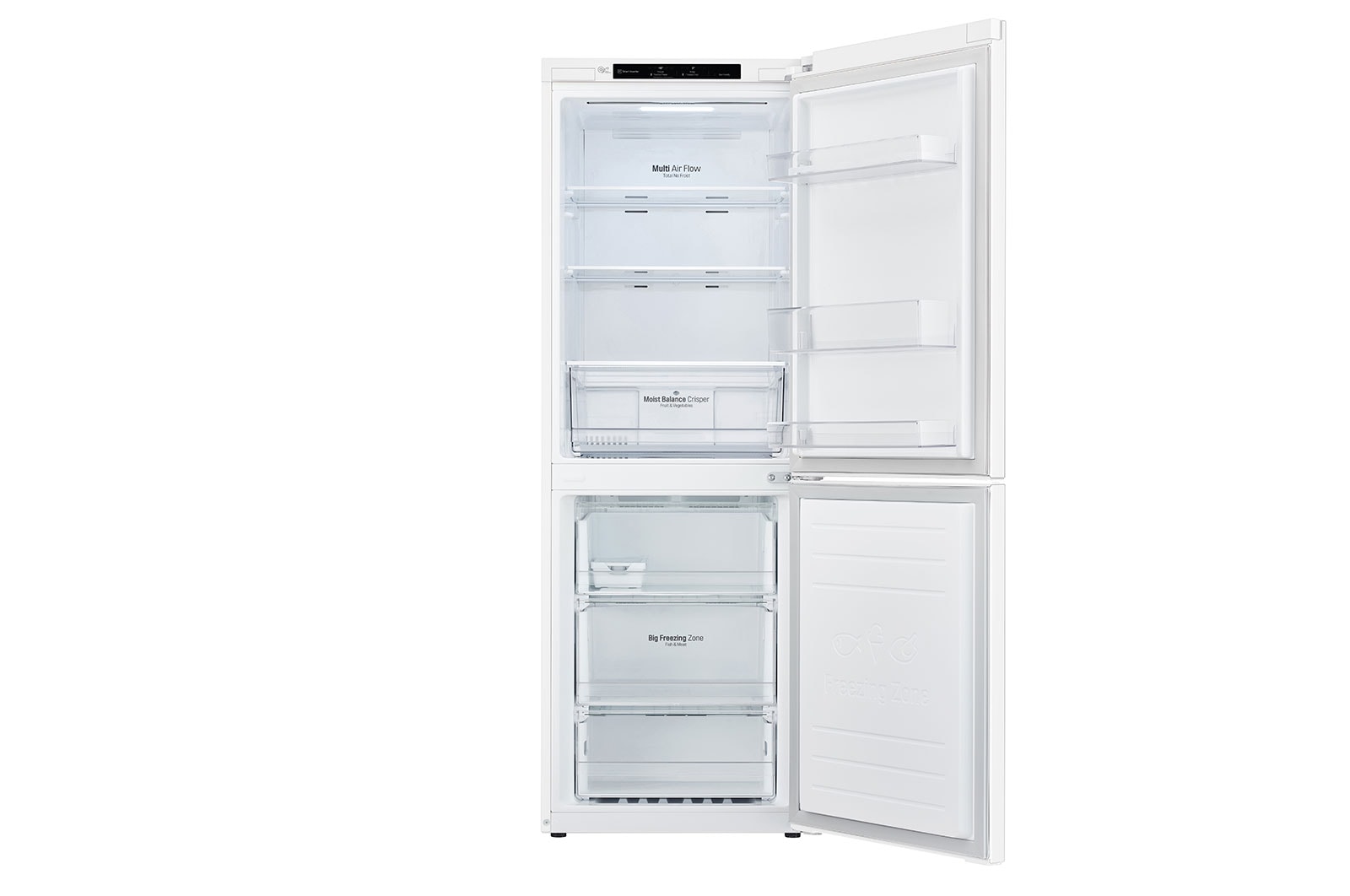 LG 306L Bottom Mount Fridge with Door Cooling in White Finish​, GB-335WL