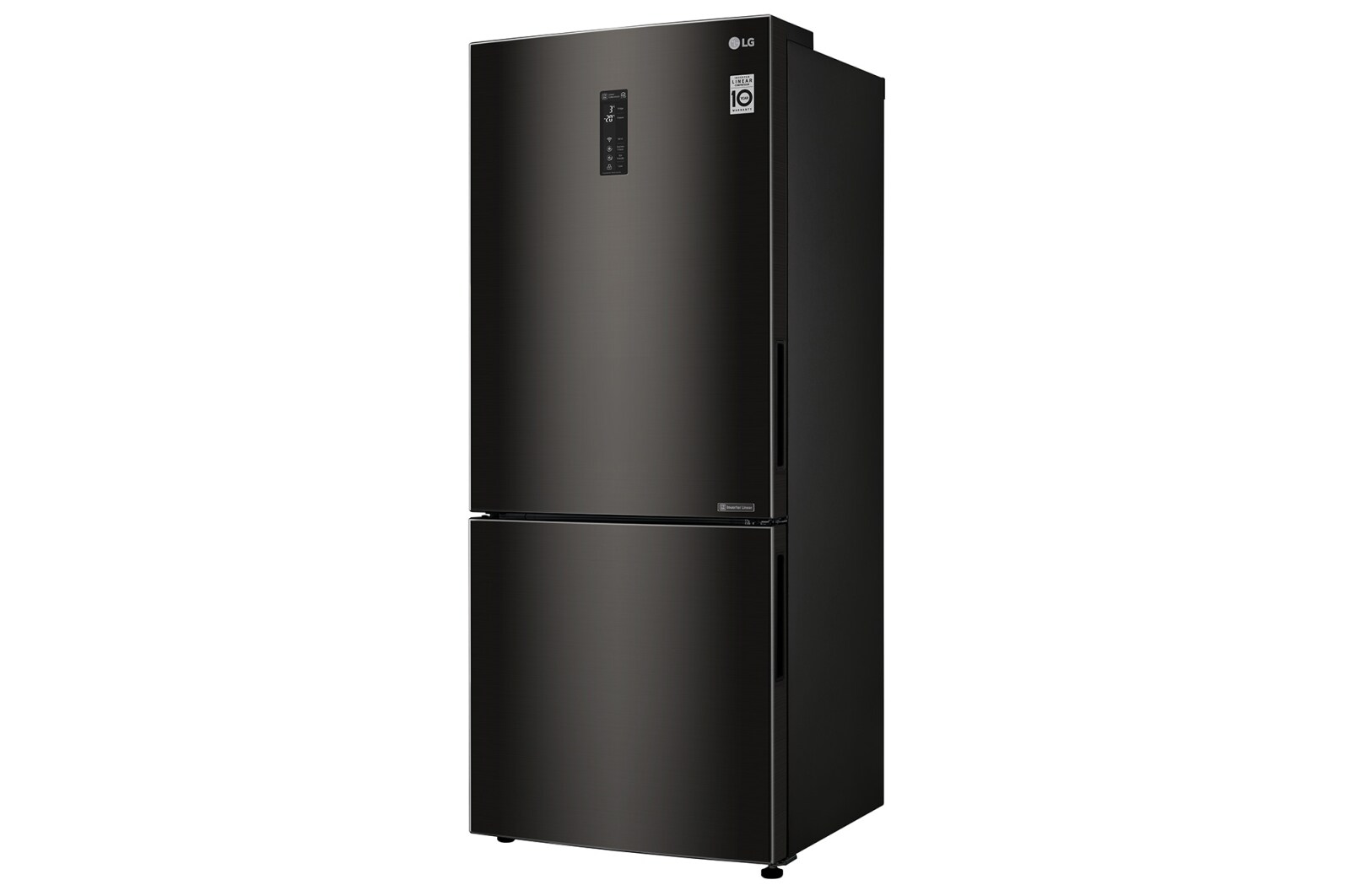 LG 450L Bottom Mount Fridge in Black Steel Finish, GB-450UBTLX