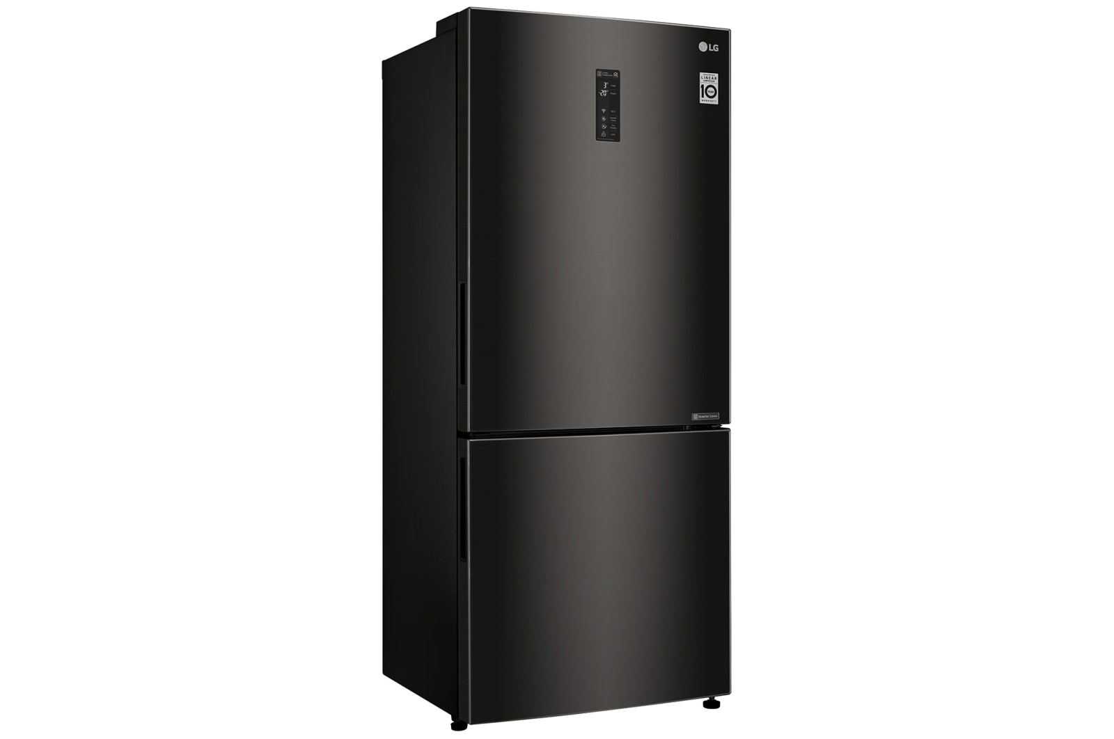 LG 450L Bottom Mount Fridge in Black Steel Finish, GB-450UBTLX