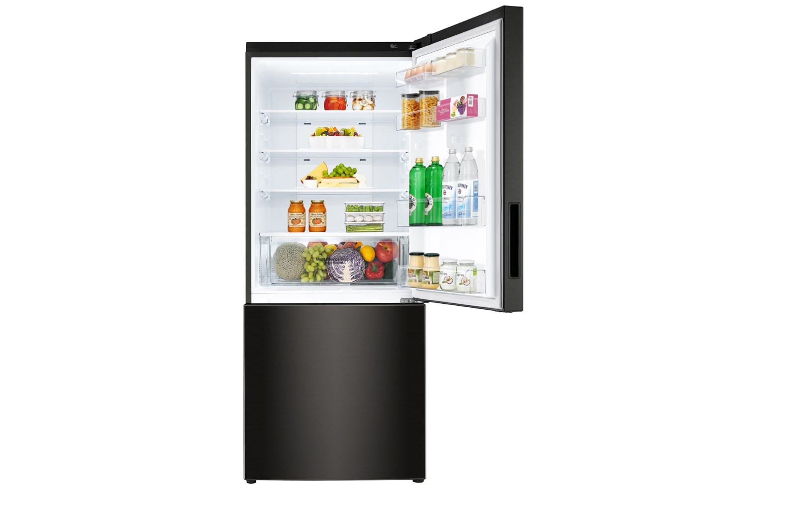 LG 450L Bottom Mount Fridge in Black Steel Finish, GB-450UBTLX