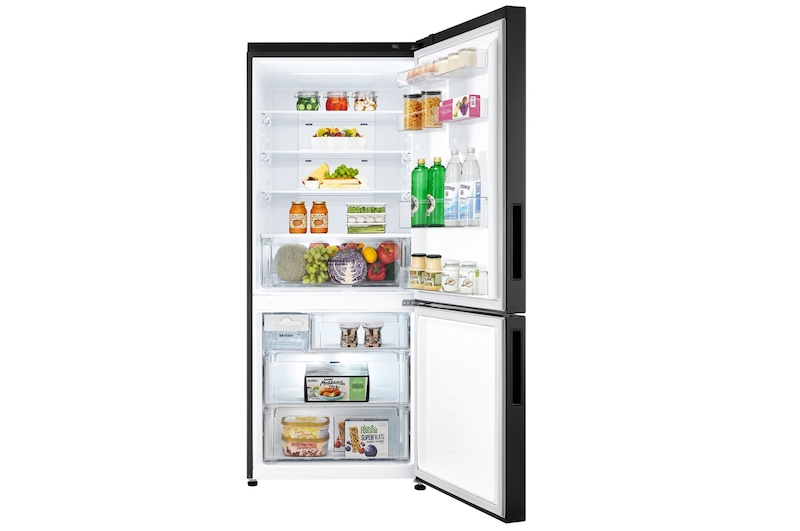 LG 450L Bottom Mount Fridge in Black Steel Finish, GB-450UBTLX