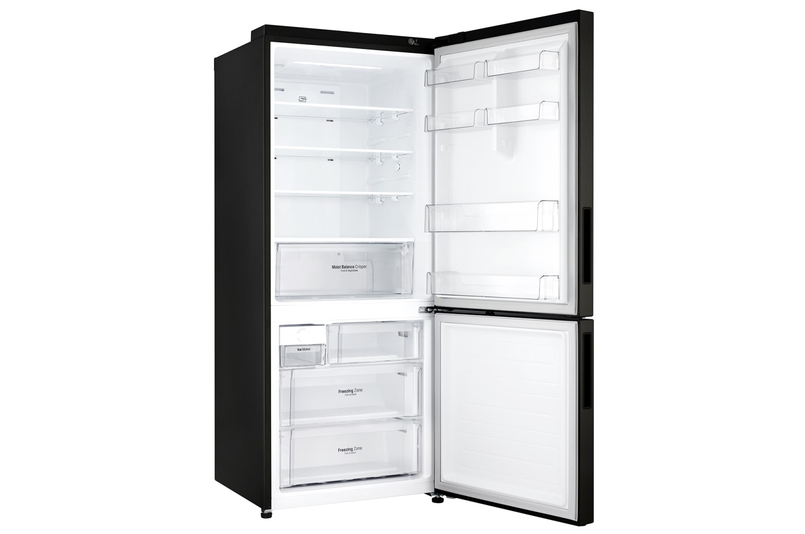 LG 450L Bottom Mount Fridge in Black Steel Finish, GB-450UBTLX