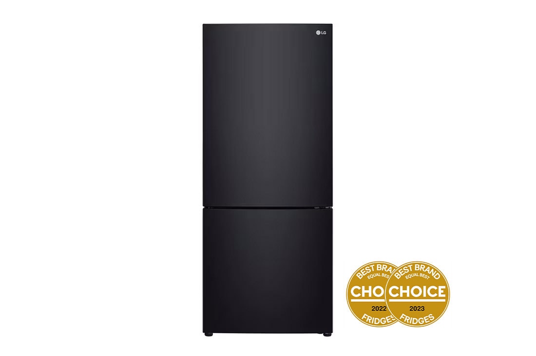 LG 420L Bottom Mount Fridge with Door Cooling in Black Finish, GB-455BLE