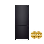 LG 420L Bottom Mount Fridge with Door Cooling in Black Finish, GB-455BLE